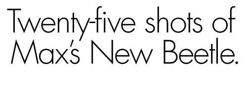 25 shots of Max's New Beetle